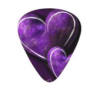 60 Pcs Guitar Picks Bulk 3 Different Thickness Personalized Guitar Plectrums With Storage Box Purple Hearts Guitar Accessories For Bass Electric Guitar Acoustic Guitar Lovers