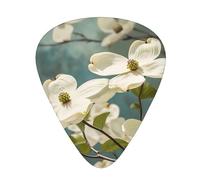 60 Pcs Guitar Picks Bulk 3 Different Thickness Personalized Guitar Plectrums With Storage Box Spring Dogwood Blossoms Guitar Accessories For Bass Electric Guitar Acoustic Guitar Lovers