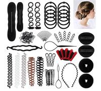 60 Pcs Hair Styling Set, Design Tools Accessories DIY Modelling Kit Hairdresser Set Magic Simple Fast Spiral Braid (BBB)