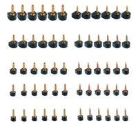 60 pcs Heel Tips Replacement High Heel Caps Protectors Shoe Repair Tip Taps Shoes Dowels U-Shape Black
