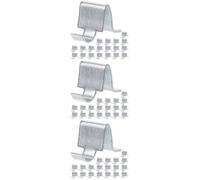 60 pcs Iron Cabinet Shelf Clips 2.5x1.6x1.6cm for Load Bearing Support | Silver Finish, Bulk Replacement Pack, for Kitchen Cabinets, Garage Storage, File Cabinets