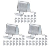 60 pcs Iron Shelf Clip for Cabinet Shelves and Bookcases, Silver | Fast Shelf Repair, Firm Support for Retail Shelving and Home Organization, 2.5x1.6x1.6cm