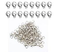 60 PCS Jewellery Clasps Lobster Clasp Key Split Clips Keychain Hooks for Jewellery Making Accessory DIY Crafts Suppliers