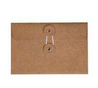 60 Pcs Kraft Paper Envelopes with String Tie Closure, Vintage Brown Invitation Card Envelopes