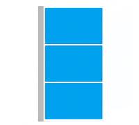 60 Pcs Large Blue Sticky Labels 100 X 60 mm Plain Stickers Stick on Labels Self Adhesive Packing Matte White for Printing Office Kitchen Supermarket and Laboratory Storage Boxes (Blue Square)