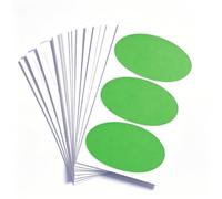 60 Pcs Large Green Ellipse Sticky Labels 100 X 60 mm Plain Stickers Stick on Labels Self Adhesive Packing Matte Printing Office Kitchen Supermarket and Laboratory Storage Boxes (Green Ellipse)