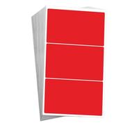 60 Pcs Large Red Square Sticky Labels 100 X 60 mm Plain Stickers Stick on Labels Self Adhesive Packing Matte White for Printing Office Kitchen Supermarket and Laboratory Storage Boxes (red Square)