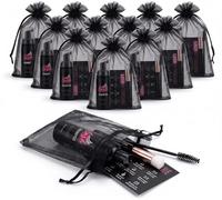 60 Pcs Lash Shampoo Bottle Brushes Kit 10 Empty Foam Pump Dispensers 10 Bath Label Stickers & Care Cards 10 Mascara Wands 10 Cleansing Brush 10 Bag for Eyelash Extensions Aftercare Branding (Black)
