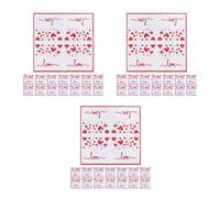 60 Pcs Love Heart Printed Disposable Paper Napkins