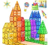 60 PCS Magnetic Building Tiles STEM Magnetic Blocks Sensory Toys Kids Games Magnet Building Toys for Boys and Girls Aged 3+, Kids Brain Development Preschool Kindergarten Toddler Toys
