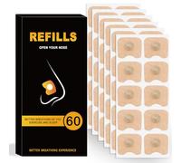60 PCS Magnetic Nose Strip, Breathing Nasal Strips Refill Pack, Anti-Snoring Sleep Nasal Strips, Nose Magnets Anti-Snoring Aid for for Men & Women at Home, Travel, Hotel, Business Trip and Car