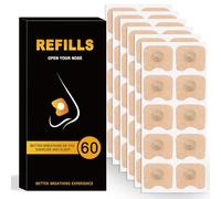 60 PCS Magnetic Nose Strip, Breathing Nasal Strips Refill Pack, Anti-Snoring Sleep Nasal Strips, Nose Magnets Anti-Snoring Aid for for Men & Women at Home, Travel, Hotel, Business Trip and Car