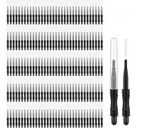 60 Pcs Micro Eyebrow Brushes with Caps - Brow Eyelash Brushes, Dreadlock Accessories, Wool Needles for Sewing up Knitting, Spoolies, Spoolies for Eyebrow & Eyelash Makeup Tools