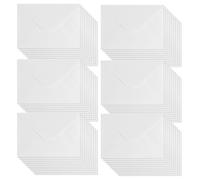 60 Pcs Mini Envelopes Small White Envelopes, Classic Flap Gift Envelope with Wet Seal for Greetings Card Wedding Birthday Business Tags Gift Cards Invitation Envelope(12.5 x 17.5 cm)