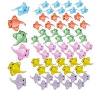 60 PCS Mini Resin Animals Sting Ray Mini Resin Figures Colorful Miniature Figurines Creative Tiny Resin Animals Decorative Mini Figurines in Bulk for Garden Landscape Aquarium Decor Miniature F