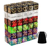 60 PCS MTG Dice Counters Keyword Counters Life Counter 1/+1 counters Commander Buff Tokens 6 Sided Dice Set for MTG, TCG, Card Games Accessories