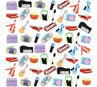 60 Pcs Musical Erasers for Kids 3D Musical Instrument Erasers Mini Fun Cute Pencil Eraser for Classroom Prizes Party Favors, Random 10 Styles