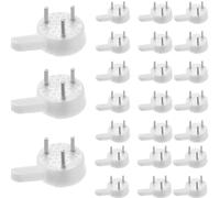60 pcs Non-Trace Picture Hooks, 15mm x 24mm Small Picture Hooks in White, Hard Wall Hanger Hook for Hanging Photos and Paintings