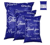 60 Pcs Parcel Bags for Posting Clothes, Post Postage Bags Mailing Packaging Shipping Blue Gifts Pack with Self Adhesive(20x30cm, 25x35cm, and 35x45cm)