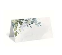 60 Pcs Party Table Place Cards with Watercolor Pattern Foldable Name Tent Cards for Table Setting Weddings Banquets Dinner Parties Occasions Events
