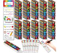60 Pcs Personalized Welcome Back to School Bookmarks Set Colorful Pencil Book Marks Bulk Positive Student Bookmark from Teacher Reading Rewards Back to School Season Students Gifts Supplies Decor