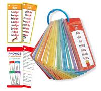 60 Pcs Phonics Flash Cards, 117 Groups word root phonics cards