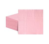60 Pcs Pink Napkins 25 x 25 cm, 2 Ply Light Pink Cocktail Napkins Disposable Party Paper Serviettes for Wedding Birthday Baby Shower Bridal Shower