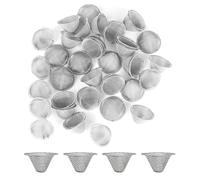 60 Pcs Pipe Gauze Adjustable Stainless Steel Pipe Screens Filter 19MM Reusable Tube Ball Screen Pipe Filters, Durable and Easy to Clean for Glass Water Pipes Pipe and Vaporizer