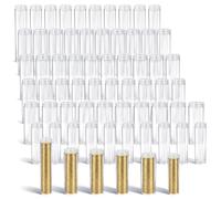 60 Pcs Plastic Coin Tubes Assorted Sizes, Round Clear Coins Container, Coin Storage Tube with Screw-on Lid, 6 Sizes Coins Collection Supplies