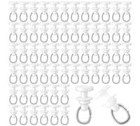 60 PCS Plastic Curtain Track Carrier Slide Roller, Ceiling Curtain Hooks for RV Shower Curtains Tracks