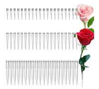 60 Pcs Plastic Flower Tubes - 3 Sizes (S, M, L) Flower Arranging Spikes for Cake Decorating