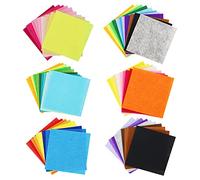 60 PCS Polyester Felt Craft Sets - Assorted Color Fabric Samples, Pastel Sheets, Small Squares 10cm, Patchwork Material for Sewing, Crafting, Kids