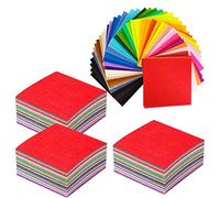 60 PCS Polyester Felt Fabric Craft Sets Assorted Colour Small Felt Squares 10cm Patchwork Feltpaper for Sewing Crafting