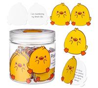 60 PCS Positive Duck Emotional Support Gift Set Positive Affirmation Cards with Jar Mental Health Gifts to Cheer Up Friends End of Year Students Inspirational Appreciation Gifts for Employee Coworker
