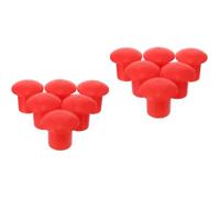 60 Pcs Red Mushroom Rebar Protector Cap for Construction, 35mm