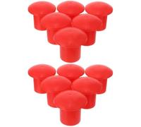 60 Pcs Red Plastic Mushroom Rebar Safety Cap 35mm Protective Cover