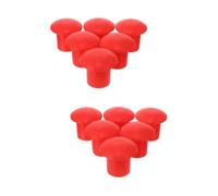 60 Pcs Red Plastic Mushroom Rebar Safety Cap for 35mm Bars