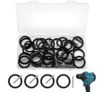 60 Pcs Replacement Pin and O-Ring Set, 30 Pairs 4x30mm Impact Ring and 3x25mm Socket Pins High-Strength Rubber and Stainless Steel for 1/2" Impact Socket Scaffolders Pressure Washers Heavy-Duty Tools
