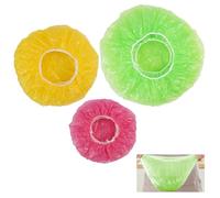 60 Pcs Reusable Food Covers - Elastic Plate Covers for Food Preservation - Semi-Transparent Bowl Covers in Sizes - For Fruits, Vegetables, Meats, and Canned Goods