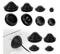 60 Pcs Rubber Grommet Kit, 10 mm/20 mm/25 mm/30 mm Protection Firewall Hole Plug, Gasket Guard Ring, Rubber Grommet, Electrical Wire Gaskets, Gasket Protector Ring Hole for Cable, Wire, connectors