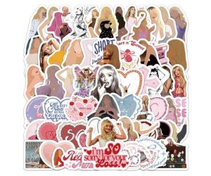 60 Pcs Sabrina Capenter Stickers, Scrapbook Sticker, Music Stickers for Teens Adults, Pop Singer Decal Waterproof Sticker for Water Bottle Laptop Phone Skateboard Book Laptop Guitar Suitcase