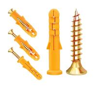 60 PCS Screws and Wall Plugs Set 30 x Masonry Self Tapping Screws M5 x 40mm and 30 x Expansion Pipe Anchor Bolts M8 x 40mm for Brick Masonry Concrete Drywall Tv Bracket Plasterboard Fixings Plaster