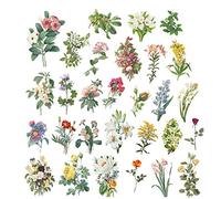 60 Pcs/Set Vintage Flowers Sticker Decorative Stickers Scrapbooking DIY Diary Album Stick Label Gift for Party