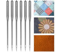 60 PCS Size 90/14 100/16 Universal Regular Sewing Machine Needles, Heavy Duty Sewing Machine Needles for Thick Fabric Leather Embroidery Jeans, Compatible with Singer, Brother, Janome, Varmax, silver