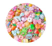 60 PCS Slime Charms, Cute Charm Set, Bulk Mixed Resin Charms, Kawaii DIY Accessories for Craft Making Ornament Scrapbooking DIY Phone Case Decor