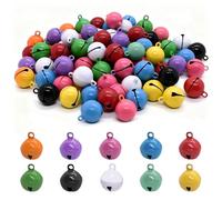 60 PCS Small Bells for Crafts, Jingle bells, Colorful Small Craft Bells, Christmas Decorations Baubles for Party Jewelry Making Dog Cat Collars Christmas Decorations