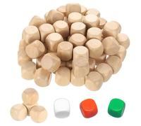 60 Pcs Square Wooden Blocks, 20mm Small Wooden Cubes, Blank Wood Dice, Unfinished Wood Blocks for DIY, Crafts, Arts, Painting, Carving, Coloring, Drawing, Decoration