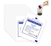 60 Pcs Sterile Gauze Pads, 2x2 Inch Gauzese Pads, Sterilese Gauzese Swabs for Wounds Sterile, Medical Gauze Pad Bleeding Stop Steriles Gauzes for Household Supplies Home Outdoor First Aid Kits