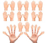 60 Pcs Tiny Finger Hands Mini Fingers Funny Hand Puppets, Miniature Small Hands for Puppet Show, Gag Performance, Cute Little Hand Finger for Party Favors