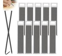 60 Pcs Tracer Pencil Refills, Pencil Lead Refill, 2.8mm Solid Carpenters Pencil Refills Replacement, Carpenter Pencil Refill for Builders Woodworking Building Construction Art Creation (Black)
